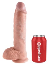King Cock 10 Inch Cock With Balls  Flesh