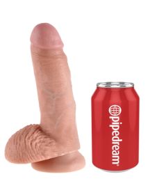 King Cock 7 Inch Cock With Balls  Flesh