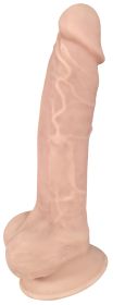 7 Inch Fleshstixxx Silicone Dildo with Balls  Vanilla