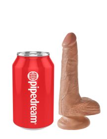 King Cock 6 Inch Cock With Balls  Tan