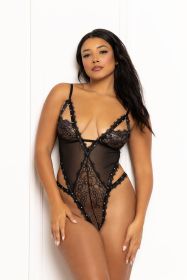 Mesh and Rhinestone Teddy  One Size