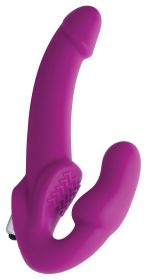 Evoke Vibrating Strapless Silicone Strap on Dildo