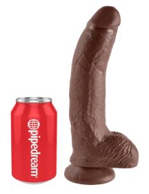 King Cock 9 Inch Cock With Balls  Brown