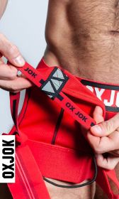 Slingjock Upthrust Slider Strap Jock Red Hot Large