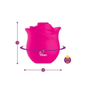 Zen Rose   Hot Pink   Handheld Rose Clitoral and Nipple Stimulator