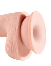 King Cock Plus Triple Density 5 Inch Cock With Balls  Flesh