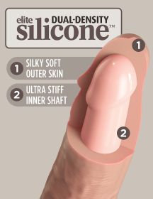 King Cock Elite 7 Inch Vibrating Silicone Dual Density Cock With Remote