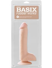 Basix Rubber Works 8 Inch Dong With Suction Cup