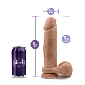 Au Natural  9 Inch Dildo With Suction Cup (Option: Mocha)
