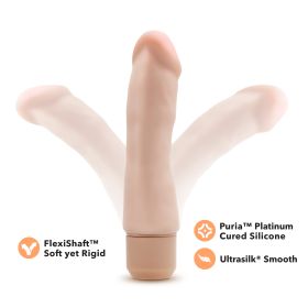 Dr. Skin Silicone  Dr. Steve  7 Inch Vibrating Dildo (Option: Beige)
