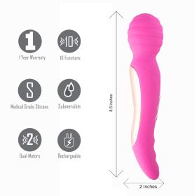 Zoe Twisty Dual Vibrating Pleasure Wand (Option: Pink)