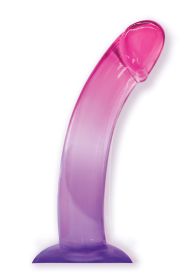Shades, 8.25" Smoothie Jelly Tpr Gradient Dong (Option: Purple and Pink)