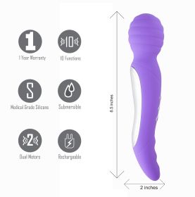 Zoe Twisty Dual Vibrating Pleasure Wand (Option: Purple)