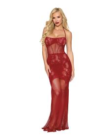 Bodystocking Gown Dmnd  One Size (Option: Red)