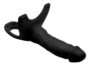 Hollow Silicone Dildo Strap on (Option: Black)