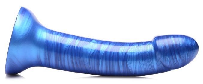 G Tastic 7 Inch Metallic Silicone Dildo (Option: Blue)