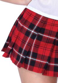 Private School Sweetie Costume (Option: Medium, Color/Size: White / Red)