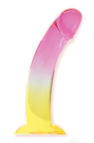 Shades, 8.25" Smoothie Jelly Tpr Gradient Dong (Option: Pink and Yellow)