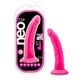 Neo Elite  7.5 Inch Silicone Dual Density Cock (Option: Neon Pink)