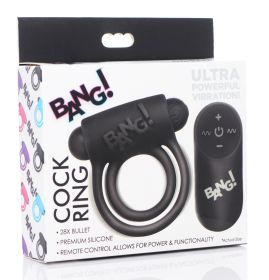 Bang  Silicone Cock Ring and Bullet With Remote Control (Option: Black)