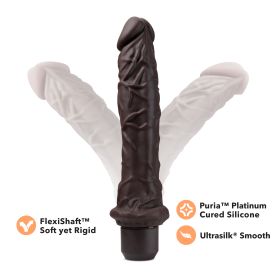 Dr. Skin Silicone  Dr. RicHard  9 Inch Vibrating Dildo (Option: Brown)