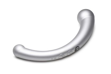 10x Vibra Crescent Silicone Dual Ended Dildo (Option: Silver)