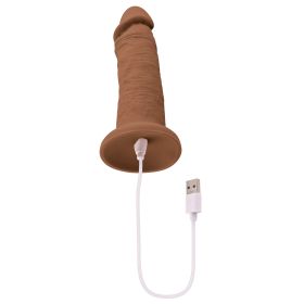 6 Inch Girthy Vibrating Dong (Option: Dark)