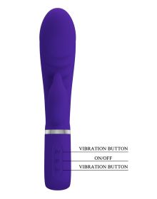 Prescott Super Soft Rabbit Silicone Vibrator (Option: Purple)