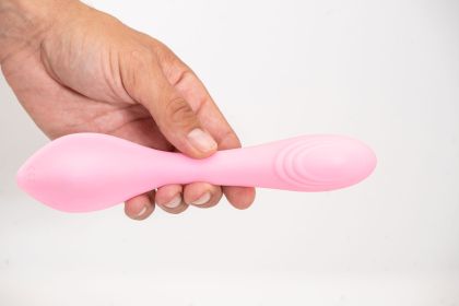 Harmonie Rechargeable Remote Silicone Bendable Vibrator (Option: Pink)
