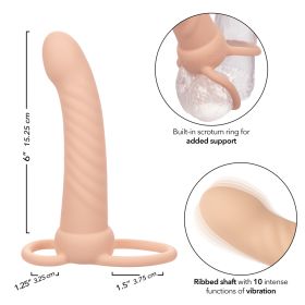 Performance Maxx Rechargeable Ribbed Dual Penetrator (Option: Ivory)